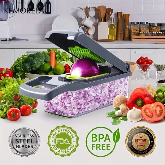 14/16 in 1  Multifunctional Vegetable Chopper Slicer Dicer Cut  Handle Food Grate